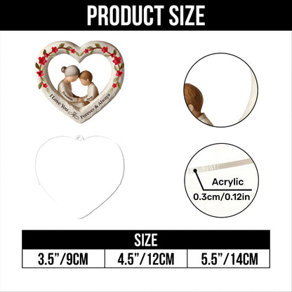 Personalized I Love You Forever And Always Acrylic Ornament, Unique Christmas Gift for Grandma