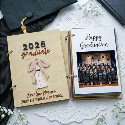 Personalized Graduation Guest Book and Card Holder, 2026 Graduate Keepsake, Photo Guest Book Decor, Polaroid Camera Guestbook
