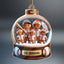 Baseball Gingerbread Family Sport Lover 3D Effect Personalized Acrylic Ornament