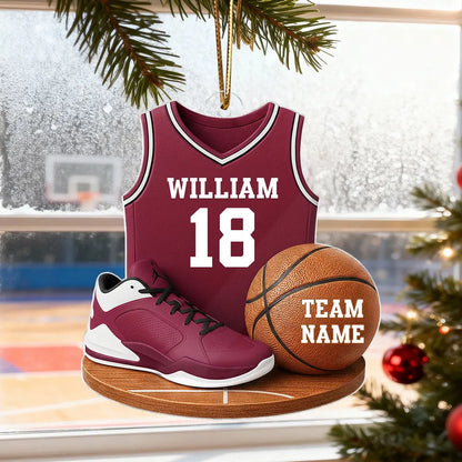 Basketball Kit - Personalized Acrylic Ornament - Christmas Gift For Son, Boyfriend, Gift For Him