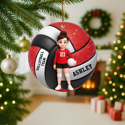 Volleyball Girl - Personalized Acrylic Ornament