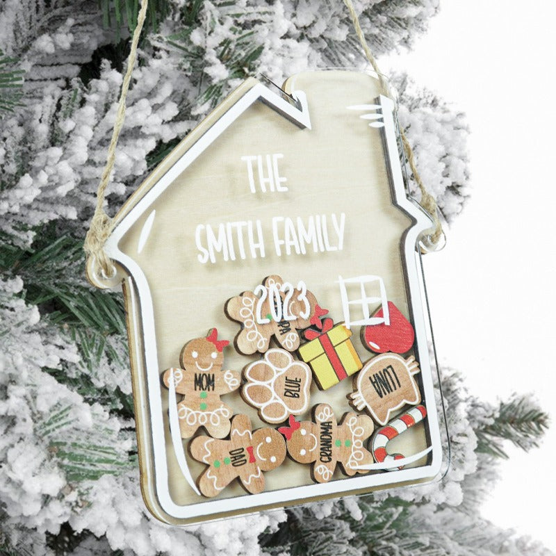 Personalized Cookie Jar Home Ornament, Christmas Family Ornament