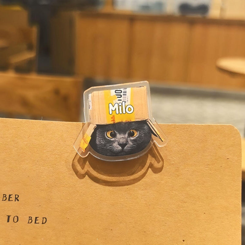 Custom Pet Photo Clip – Acrylic Personalized Binder Clip for Notes, Files, Books, Cute Gift for Readers, Book Lovers Gift