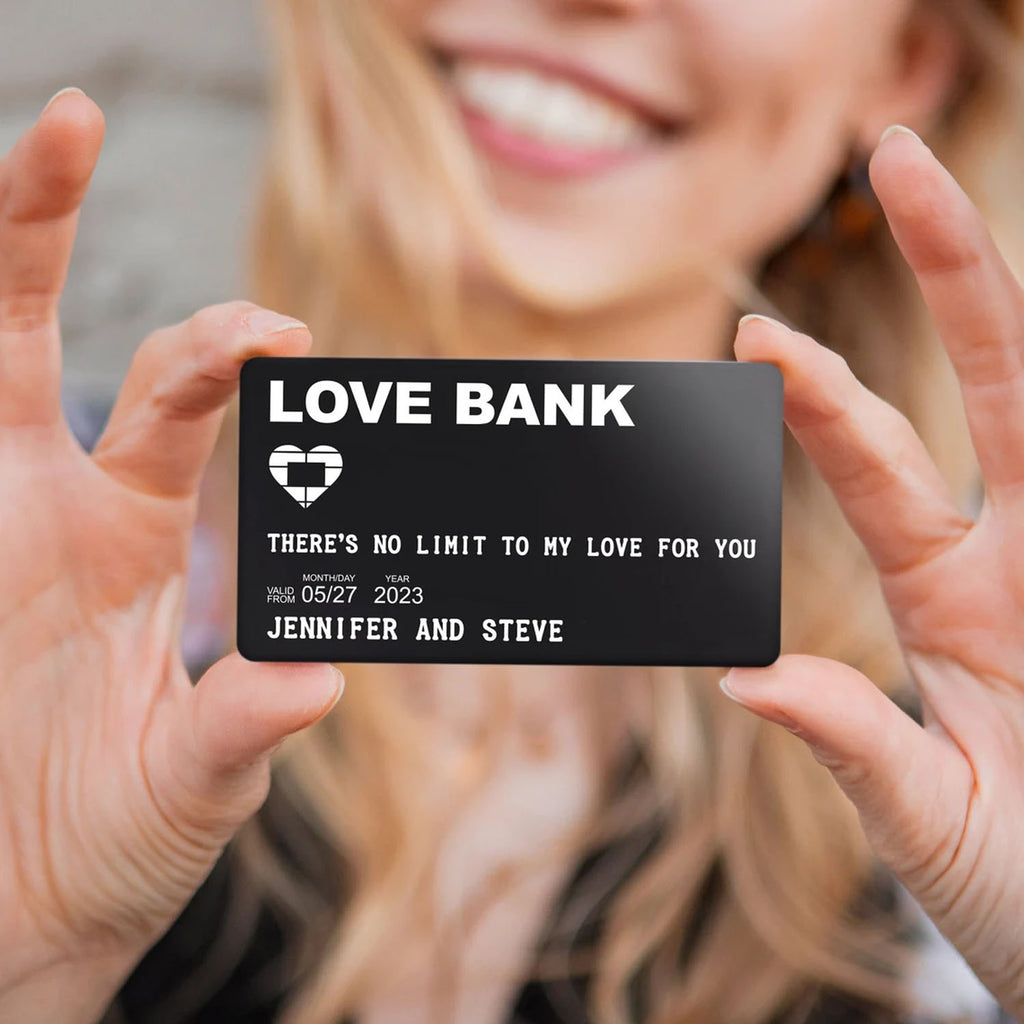 Personalized Love Bank Credit Card, Anniversary Gift For Him