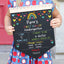 Personalized First Day of School Sign, Back to School Chalkboard Wooden Sign