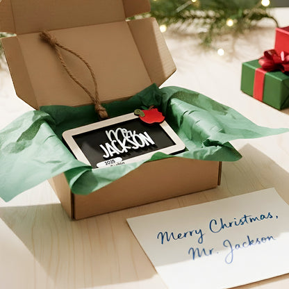 Teacher Appreciation Personalized Chalkboard Ornament, Christmas Gift for Teacher