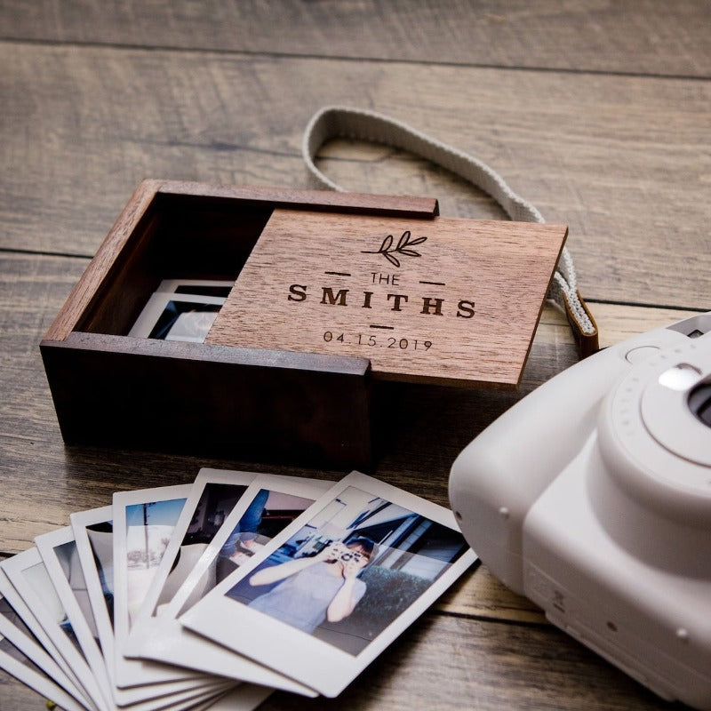 Personalized Small Picture Photo Print Box, Anniversary Gift