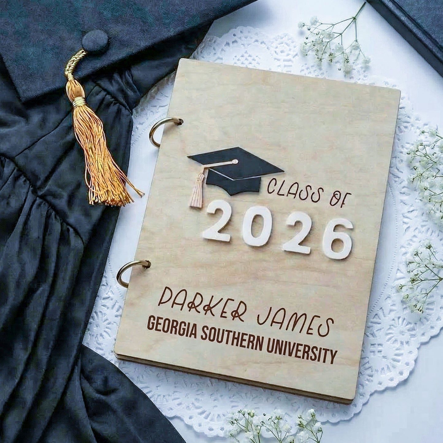 Personalized Graduation Guest Book and Card Holder, 2026 Graduate Keepsake, Photo Guest Book Decor, Polaroid Camera Guestbook