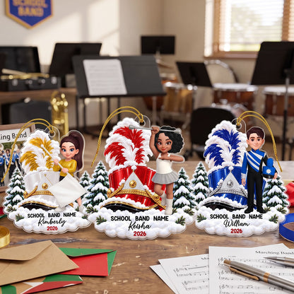 Marching Band Design For Boy Girl - Personalized Acrylic Ornament - Gift For Granddaughter, Grandson