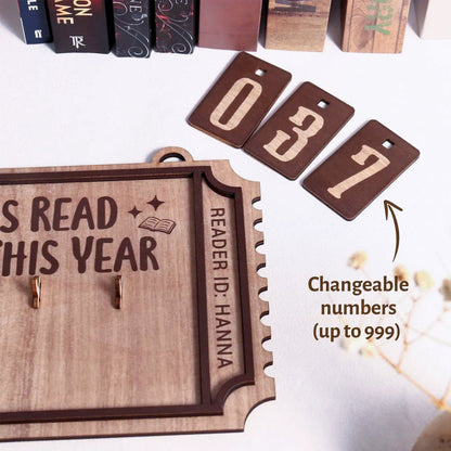 Personalized Ticket Books Read Tracker Hanging Sign, Bookish Decor, Bookish Gift, Gift for Readers, Book Lovers Gift