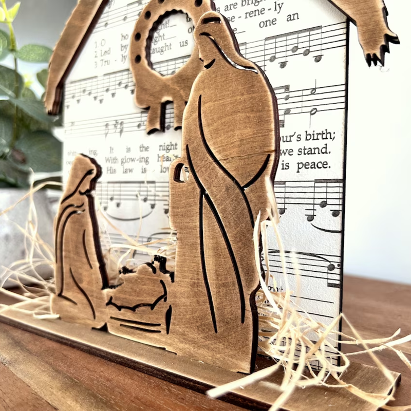 Nativity Scene Shelf Sitter, Christmas Decoration