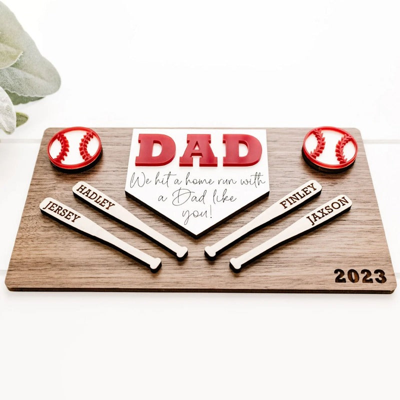 Personalized Baseball Themed Fathers Day Gift