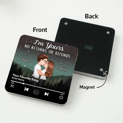 Couple Kissing Under Stars Personalized Music Fridge Magnet, Heartfelt Gift For Couple, For Him, For Her, Boyfriend, Girlfriend, Husband, Wife