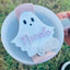 Personalized Ghost Name Plate Topper - Halloween Pupmkin Name Plate Stanley Topper Gift