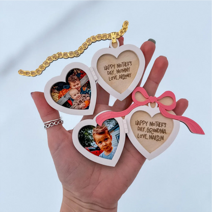 Personalized Sweet Heart Fridge Photo Magnet, Mother's Day Keepsake Gift For Mom and Grandma