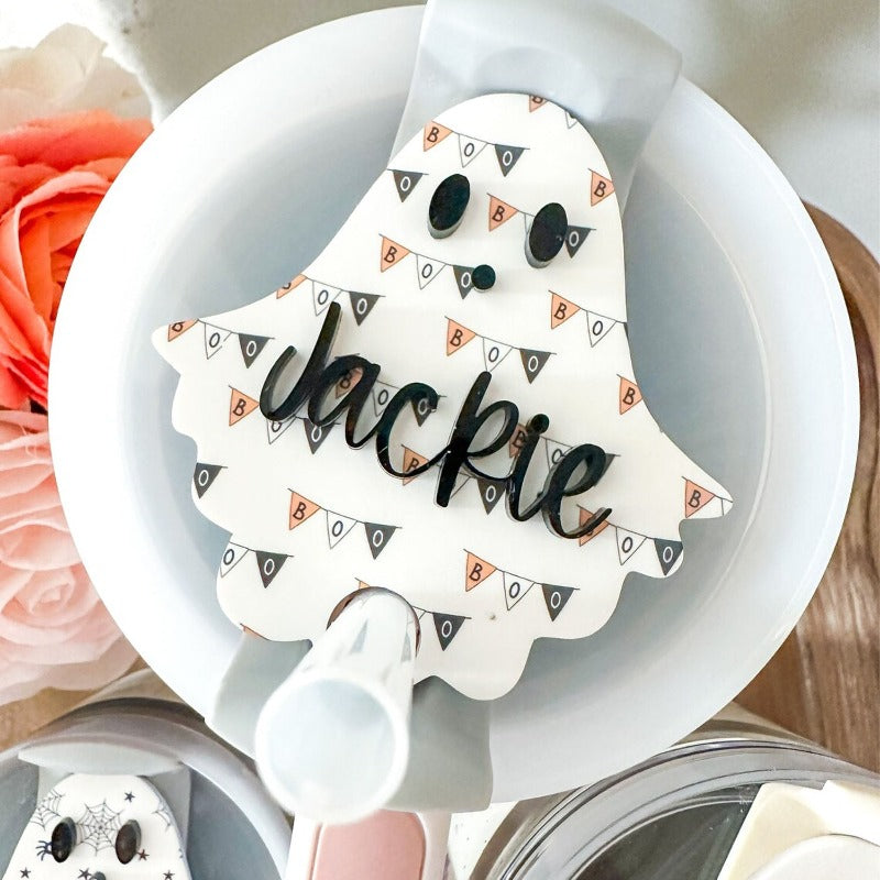 Personalized Halloween Name Tag for Stanley Lid, Stanley Cup Accessories