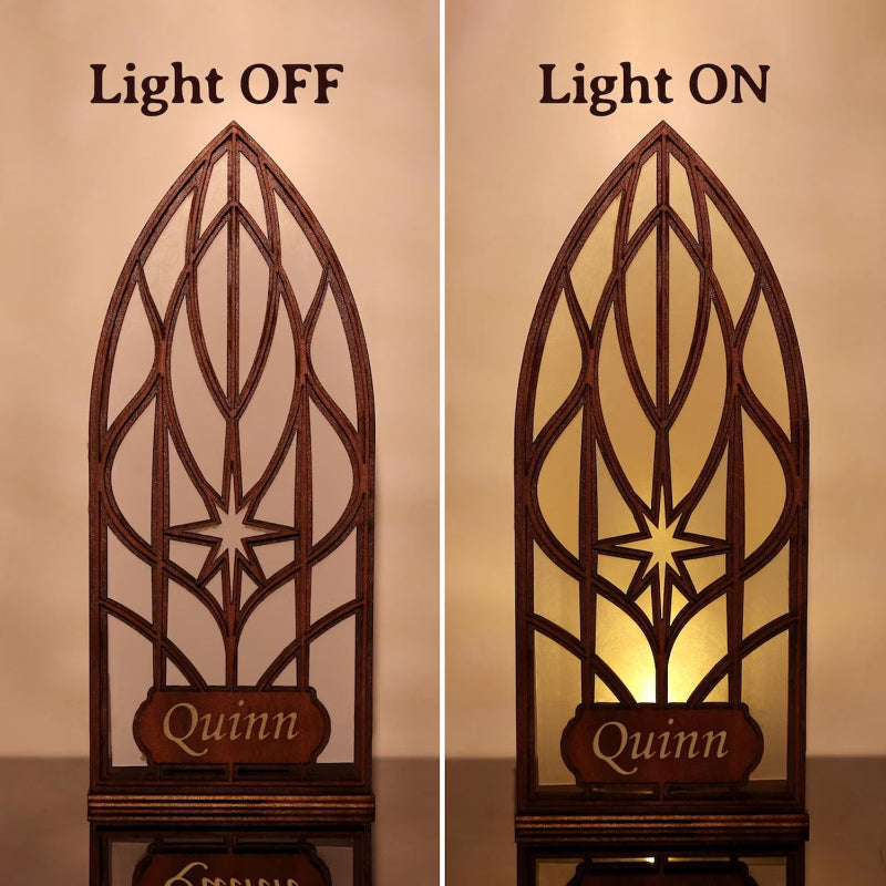 Personalized Fantasy Window Book Nook Plaque, Gothic Style Book Lover & Reader Gift, Book Lover Gift, Bookshelf Decor