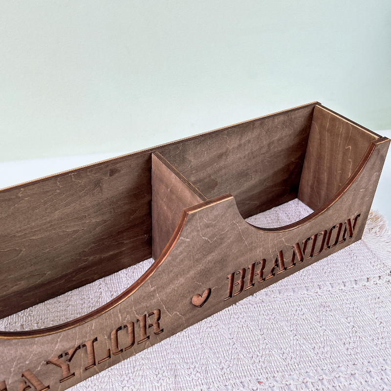 Personalized Double Wooden Hat Holder, Hat Holder For Him And Her