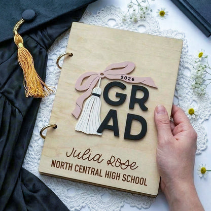 Personalized Graduation Guest Book and Card Holder, 2026 Graduate Keepsake, Photo Guest Book Decor, Polaroid Camera Guestbook