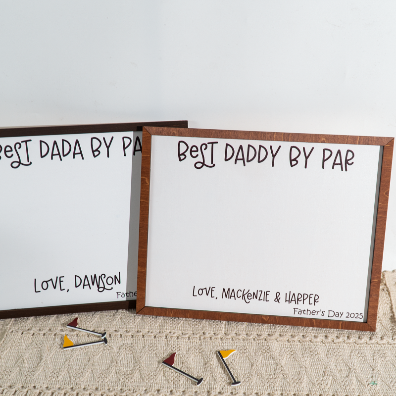 Personalized Father’s Day Golf Handprint Sign, Best Dad by Par Gift, Golf Theme Gift for Grandpa, Golf DIY sign for him, Golf Lover, Golf Kit from kids