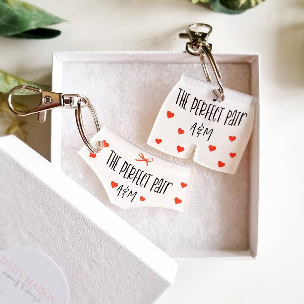 Personalized Valentines 'Pants' Keychain, Funny Anniversary Gifts