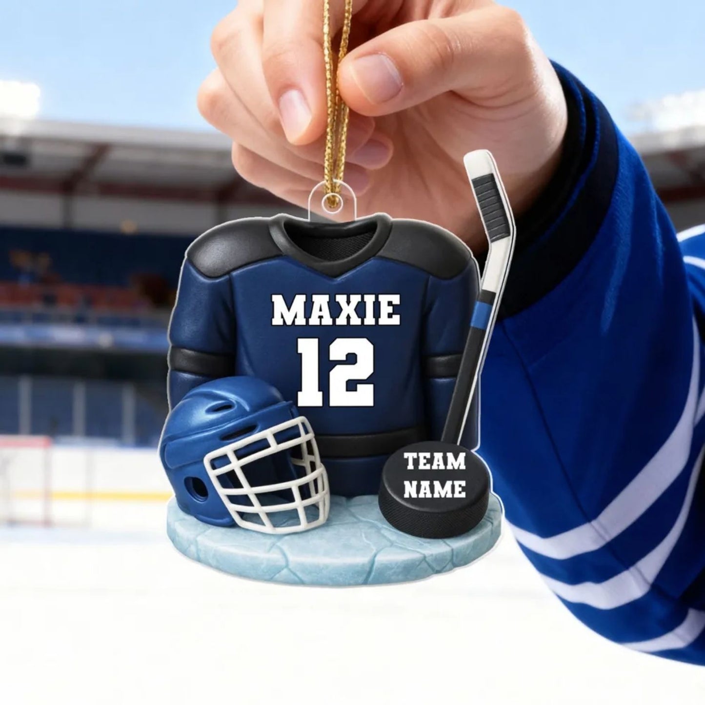 Hockey Kit - Personalized Acrylic Ornament - Christmas Gift For Son, Grandson, Boyfriend