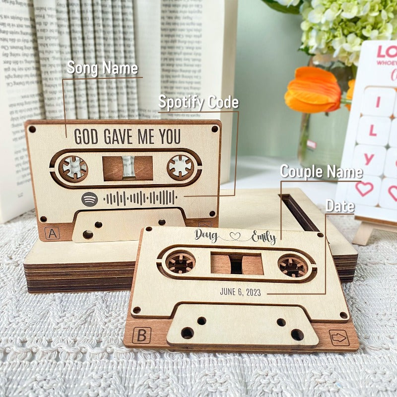 Personalized Song Code Modern Mixtape Plaque, Anniversary Gift For Him / Her, Valentines Day Gift