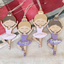 Personalized Girls Ballet Name Ornament, Holiday Gift Tag / Stocking Tag For Gift for Dancer