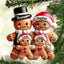 Gingerbread With Clothes Family Smooth Finish 3D Effect Personalized Acrylic Ornament