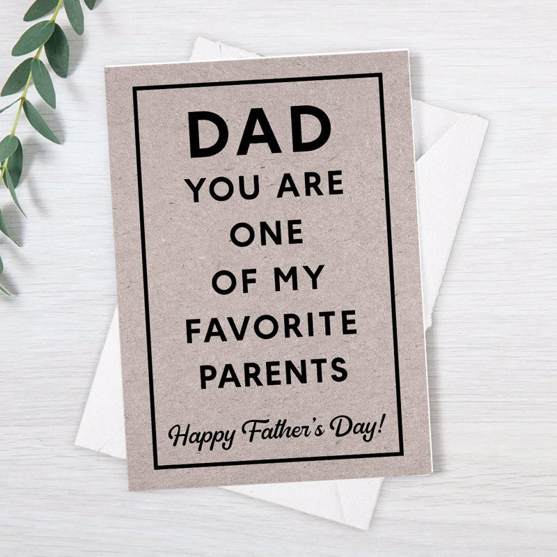 Dad You Are One Of My Favorite Parents Funny Father‘s Day Greeting Postcard Add On
