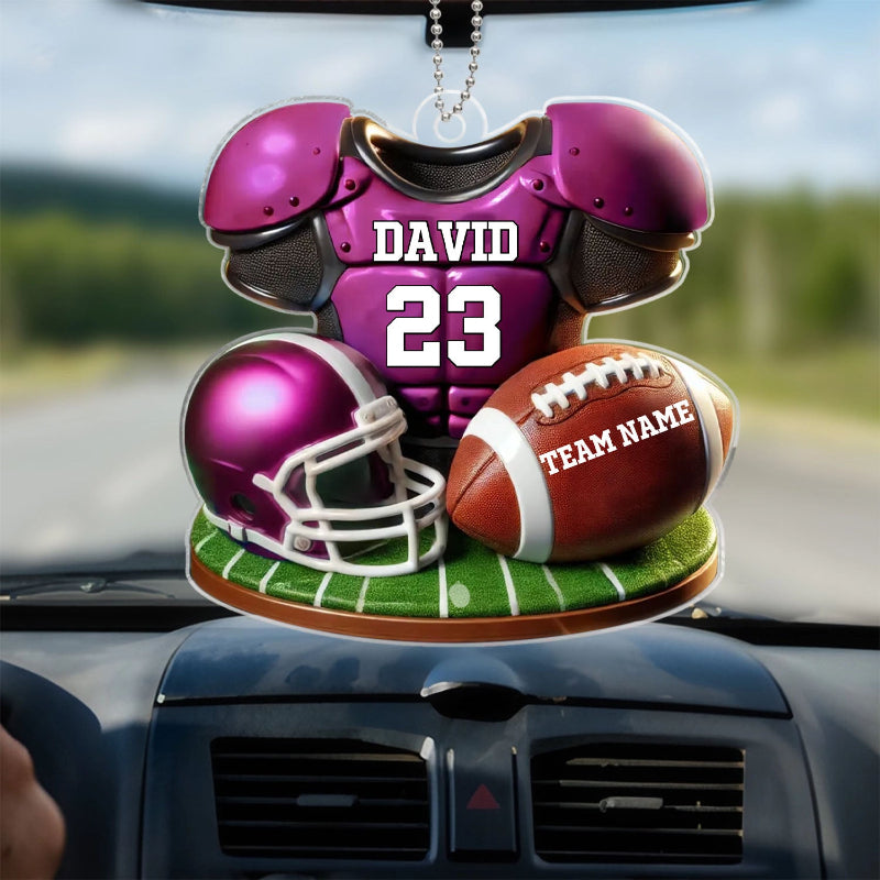 Personalized Football Jersey Uniform 3D Effect Acrylic Ornament