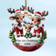 Personalized Reindeer Family 3D Effect Acrylic Ornament, Cute Christmas Decoration