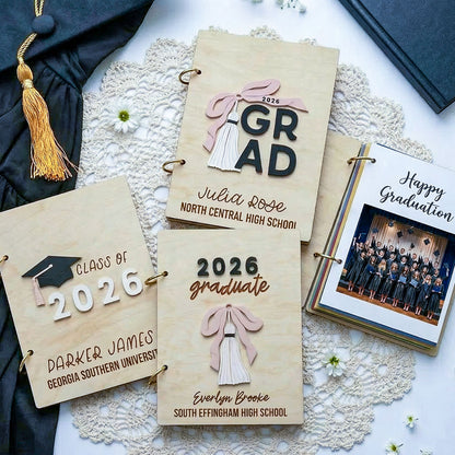 Personalized Graduation Guest Book and Card Holder, 2026 Graduate Keepsake, Photo Guest Book Decor, Polaroid Camera Guestbook