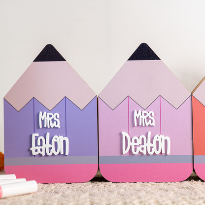 Personalized Pastel Teacher Pencil Holder for Teacher Appreciation Gift, End Of School Year Gift