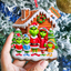 Personalized Cartoon Green Family Acrylic Ornament, Heartwarming Holiday Decoration For Family