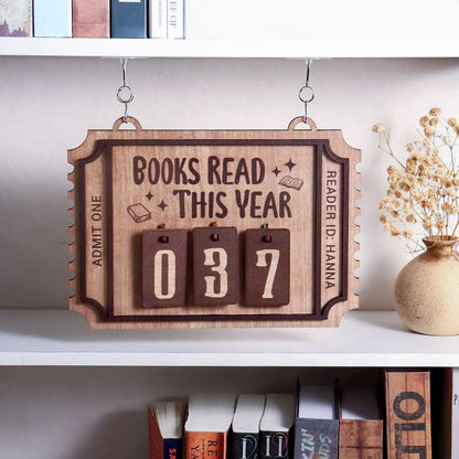 Personalized Ticket Books Read Tracker Hanging Sign, Bookish Decor, Bookish Gift, Gift for Readers, Book Lovers Gift