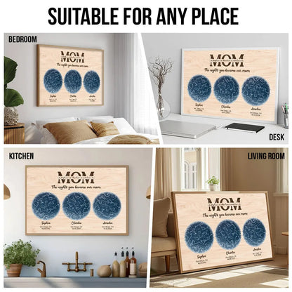 MOM Custom Star Map Constellation Map Personalized Poster, Perfect Mother's Day Gift Birthday Gift Just Because GIft For Mom