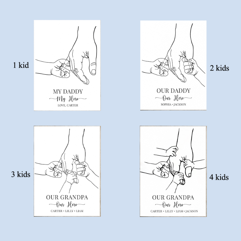 Personalized Holding Hand Sign, Father's Day Gift