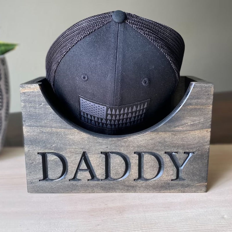 Personalized Wooden Hat Holder - Baseball Hat Holder
