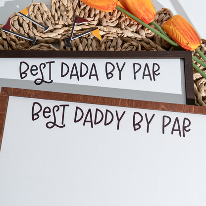 Personalized Father’s Day Golf Handprint Sign, Best Dad by Par Gift, Golf Theme Gift for Grandpa, Golf DIY sign for him, Golf Lover, Golf Kit from kids