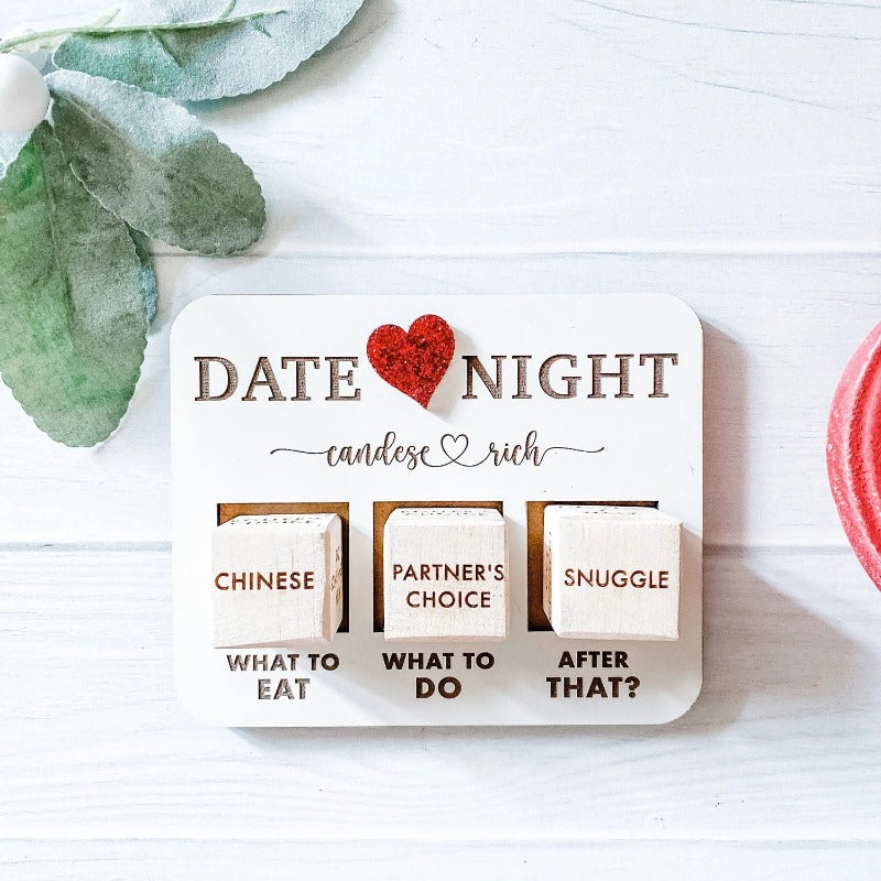Personalized Christmas Date Night Dice, Christmas Couple Gift