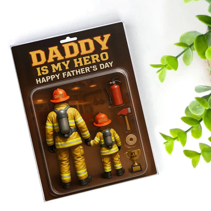 Best Firefighter' Dad Custom Figure Personalized Acrylic Block Plaque, Father's Day Gift for Dad, Gift for Husband
