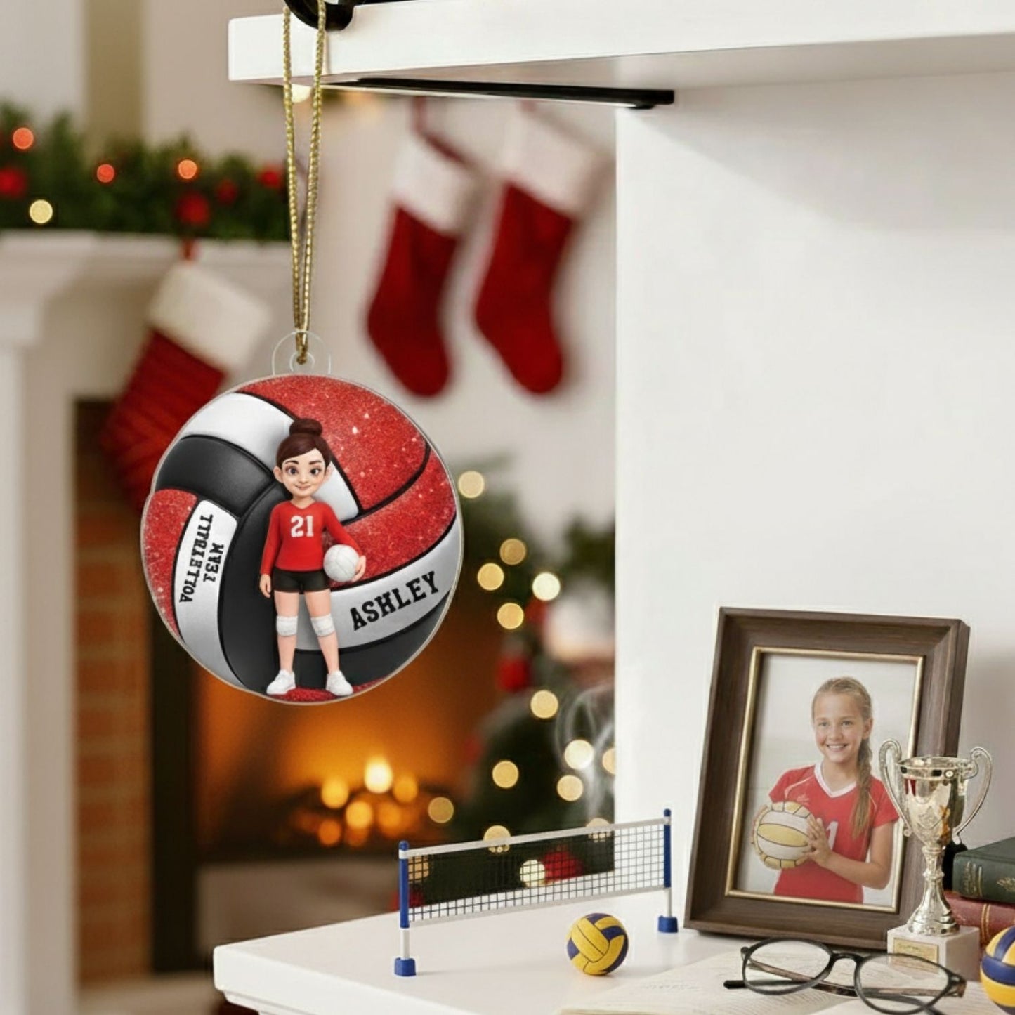 Volleyball Girl - Personalized Acrylic Ornament