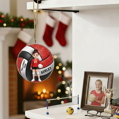 Volleyball Girl - Personalized Acrylic Ornament