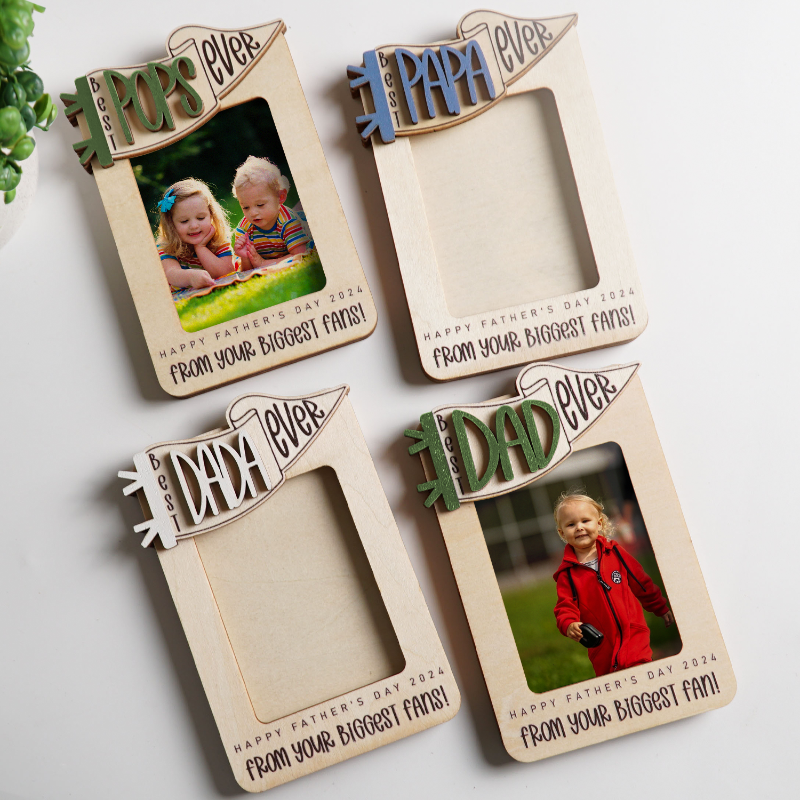 Personalized Biggest Fans Of Dad Photo Holder, Father's Day Gift Ideas