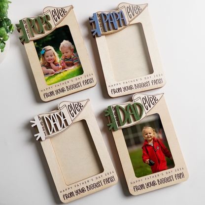 Personalized Biggest Fans Of Dad Photo Holder, Father's Day Gift Ideas