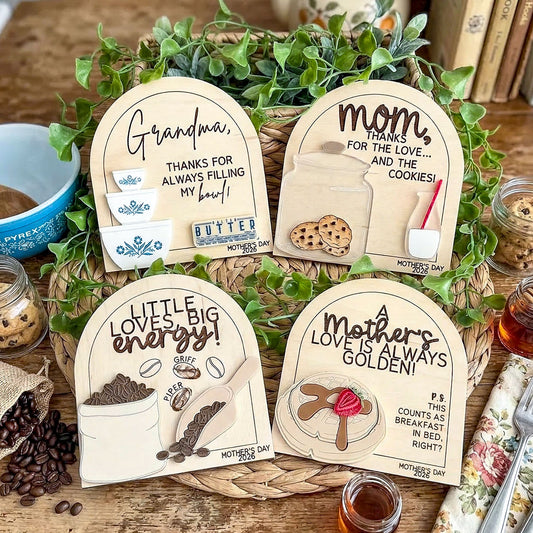 Personalized Funny Kitchen Quote Magnet Sign for Mom and Grandma, Cute Family Gift Refrigerator Decor, Custom Wooden Mother’s Day Fridge Magnet