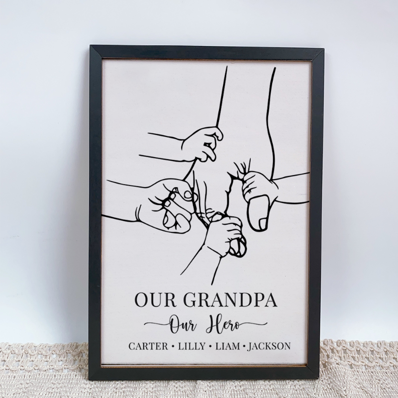 Personalized Holding Hand Sign, Father's Day Gift