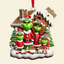 Personalized Cartoon Grinch Family Acrylic Ornament, Heartwarming Holiday Decoration For Family