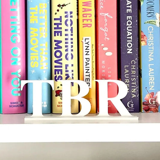 Bookshelf Labels White Acrylic Plaque With Flat Base Add On